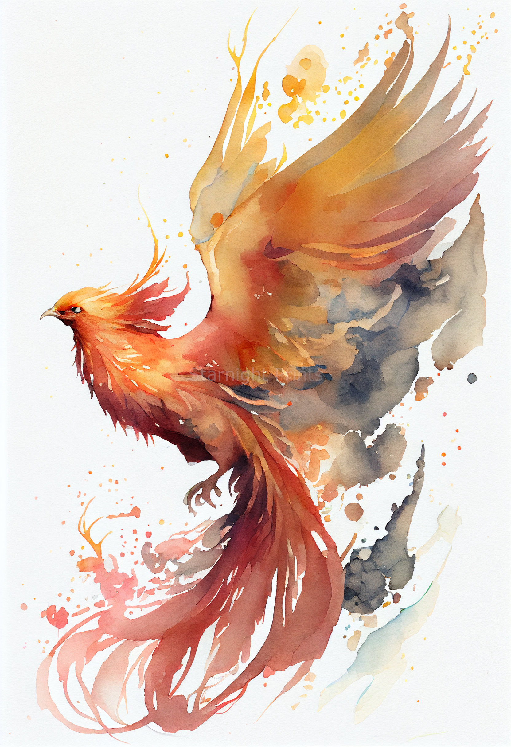 One single line drawing luxury phoenix bird Vector Image