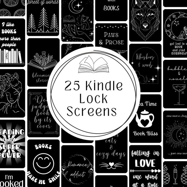Ebook Lock Screen Etsy