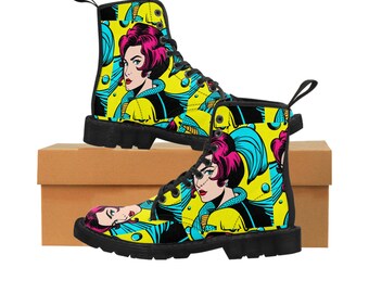 80s Valley Girl Women's Canvas Boots