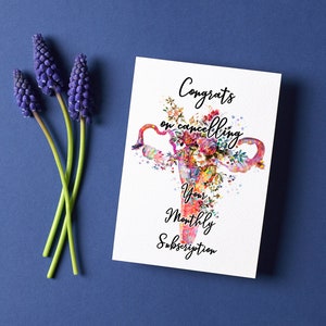Blank Greeting Card | Customizable Sentiment | Menopause gift card | Uterus Removal Card | Endometriosis Card | Hysterectomy Card