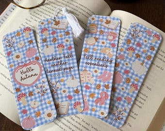 Coquette Herbst Lesezeichen Set: Herbst Lesezeichen, Cottagecore Lesezeichen, Buchclub Geschenke, Geschenke für Leser, Geschenk für Bücherwürmer