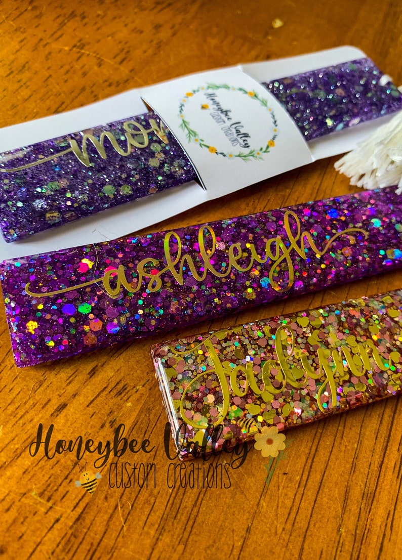 Personalized Glitter Bookmarks read Description Etsy