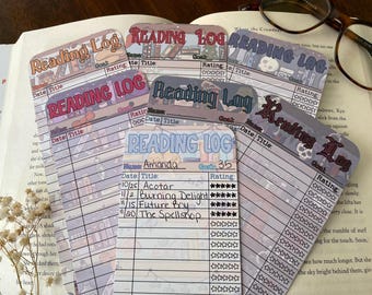 Marcador de lectura de tropos y temporadas: rastreador de lectura, doble cara, regalo para lectores, regalo para calcetines, regalo para club de lectura