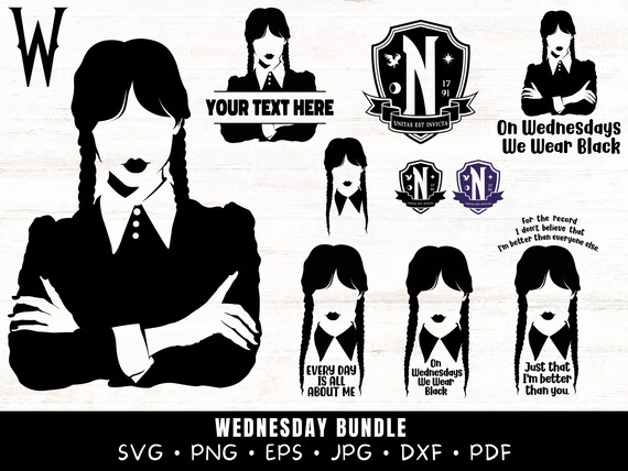 Wednesday Addams Family Netflix Series SVG Design File