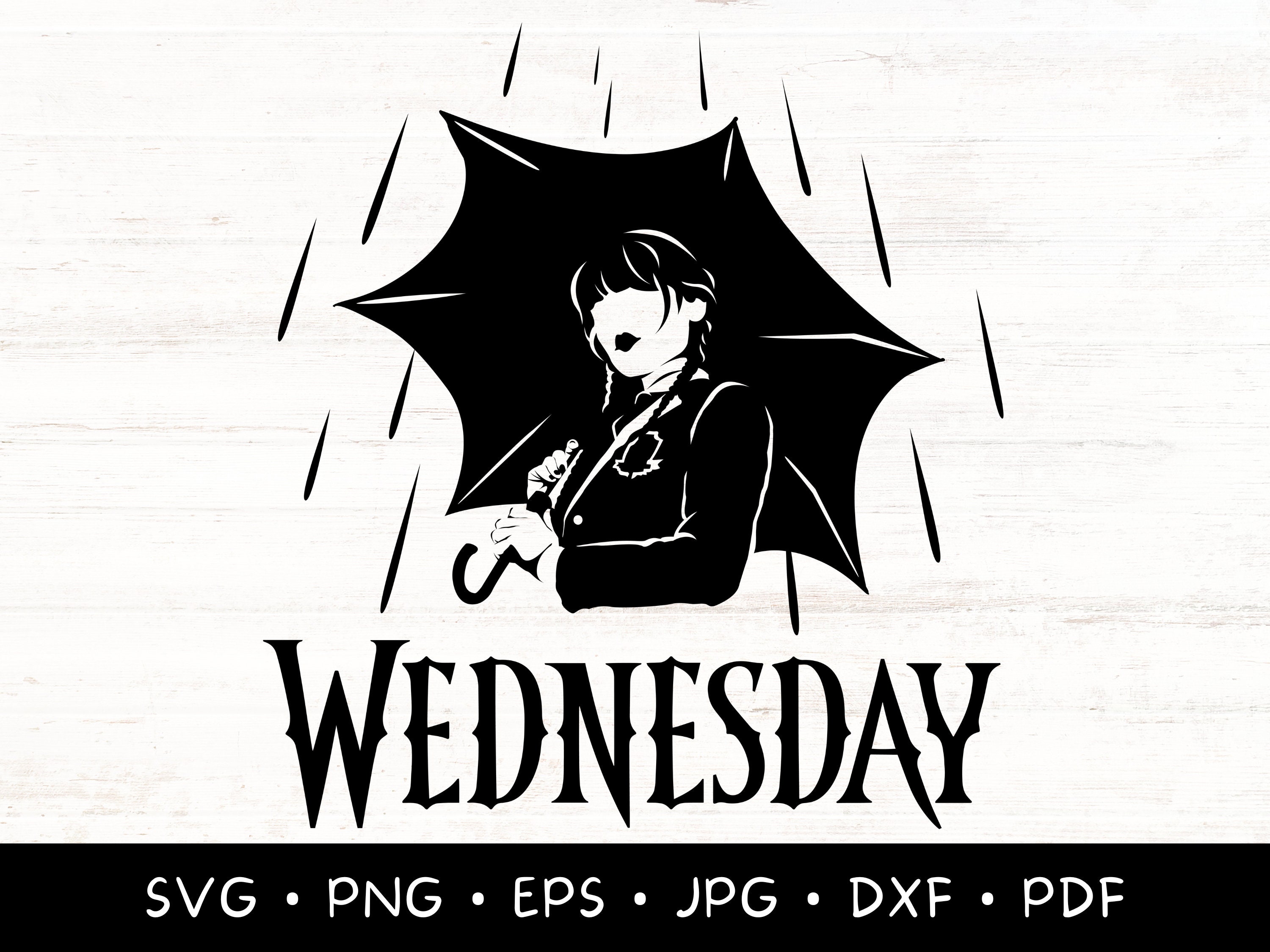 Wednesday Addams PNG Bundle - Netflix series bundle PNG - Wednesday Addams  bundle PNG , Silhouette, Digital Download