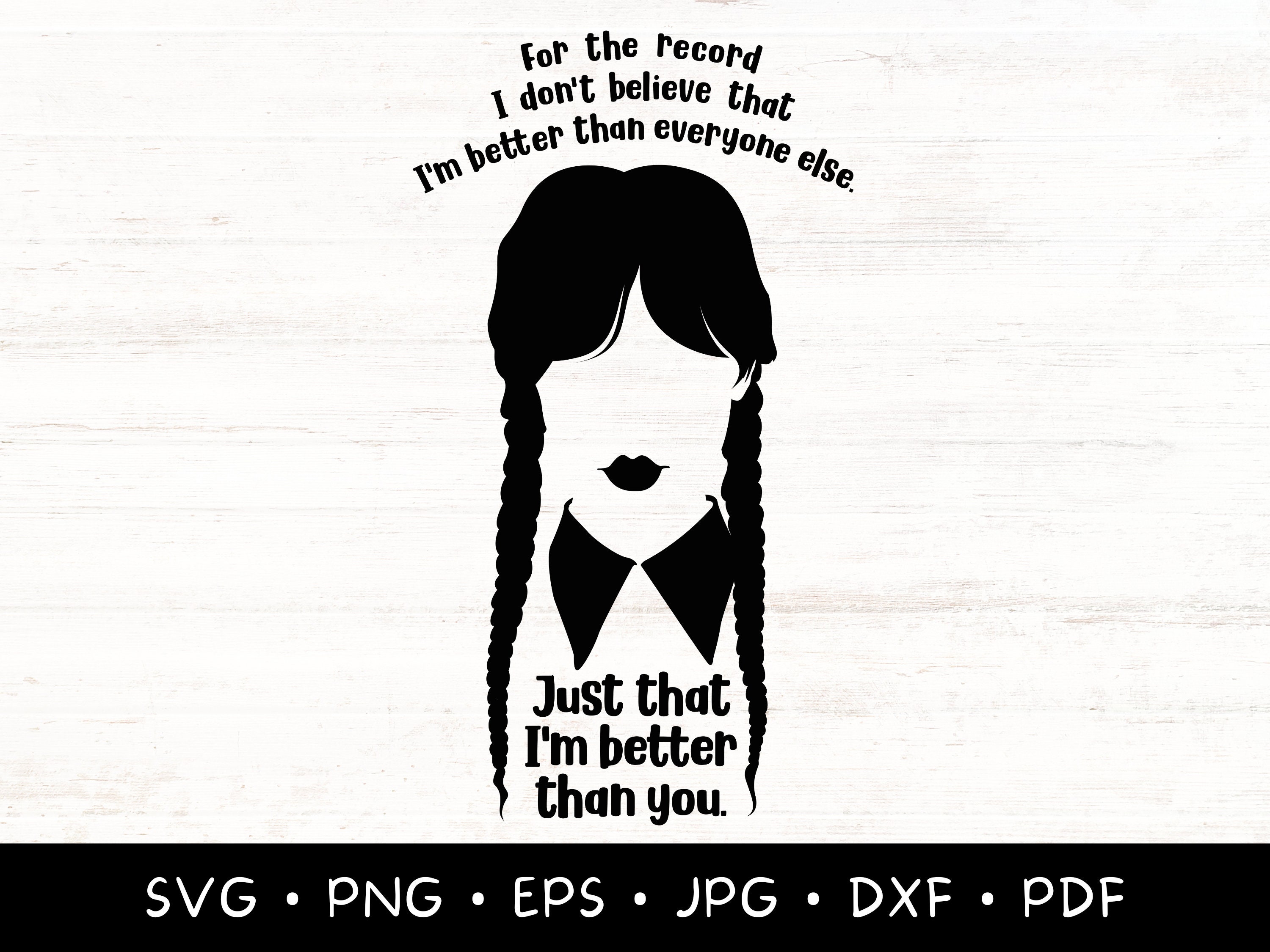 Wednesday Addams Netflix SVG, Typographic Logo SVG, Wednesday TV Series SVG  PNG EPS DXF PDF, Cricut