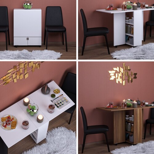 Practical Folding Kitchen Table Portable Dining Table Etsy