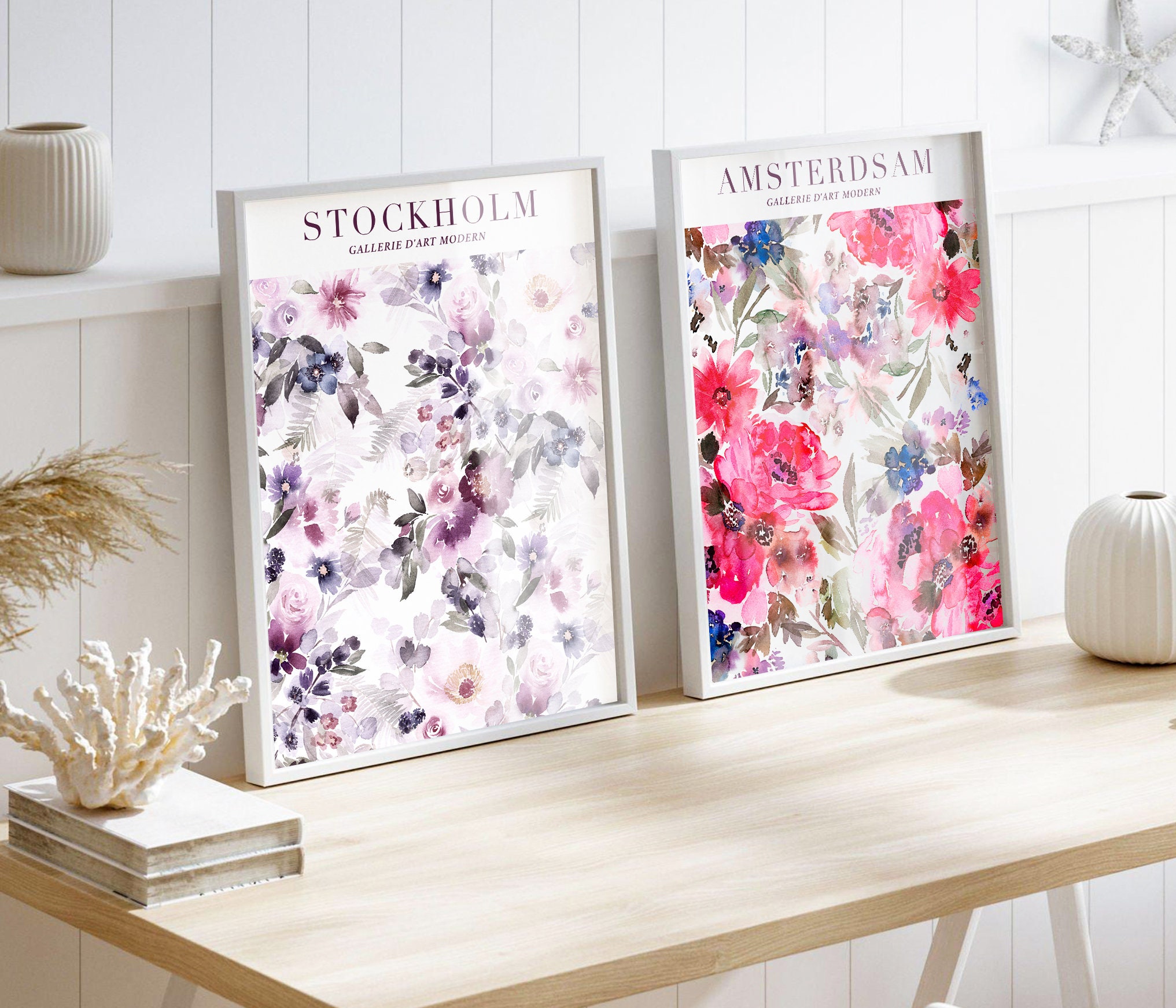 Set of 3 Wildflower Prints, Botanical Prints, Wildflower Wall Art ...