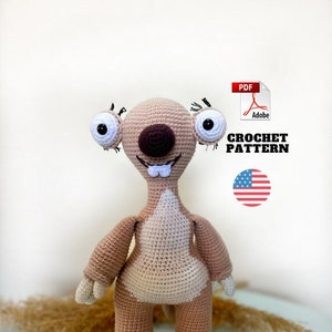 Crochet Pattern Sid PDF / Amigurumi Pattern / Quirky Crochet / Amigurumi Kit Animal / Amigurumi Book / Knit Crochet Pattern