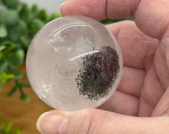 Garden Quartz Sphere: Lodalite Crystal