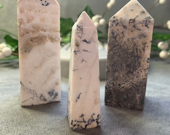 Dendritic Agate Tower: Crystal Point for Self Discovery
