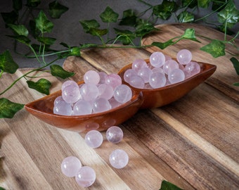 Rainbow Rose Quartz Mini Sphere: Self Love Pocket Crystal (16-17mm)