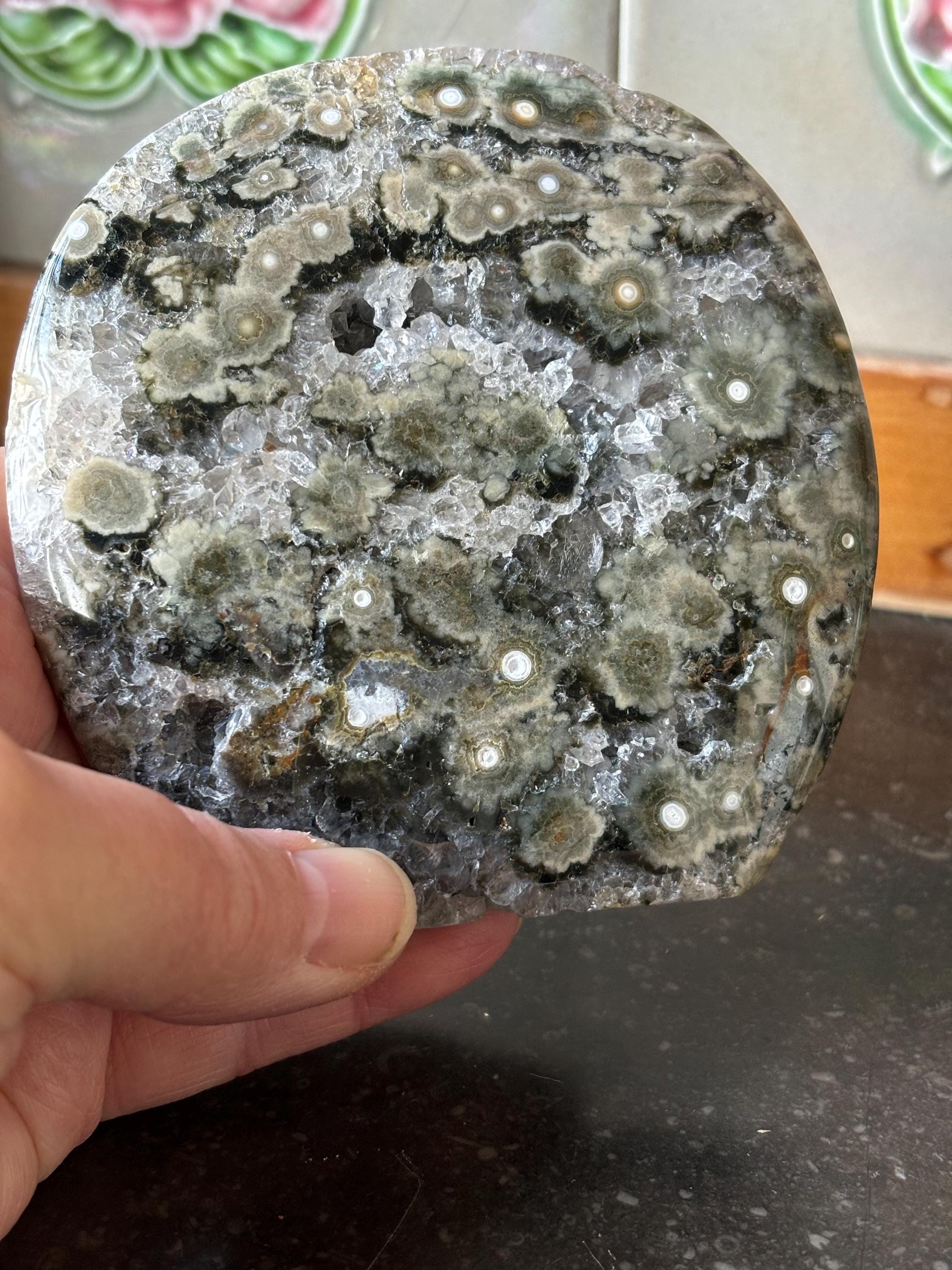 OCEAN JASPER FREE Forms, 8th Vein Ocean Jasper, Orbicular Jasper, Green Crystal, Heart Chakra, Soothing Crystal