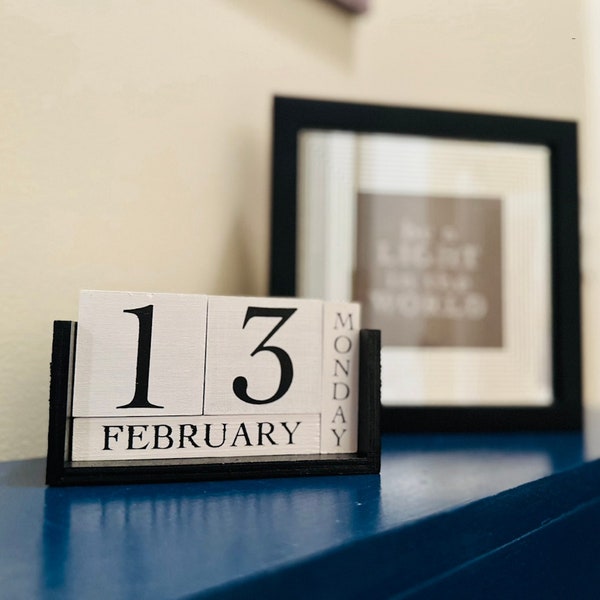 Wooden Calendar Etsy