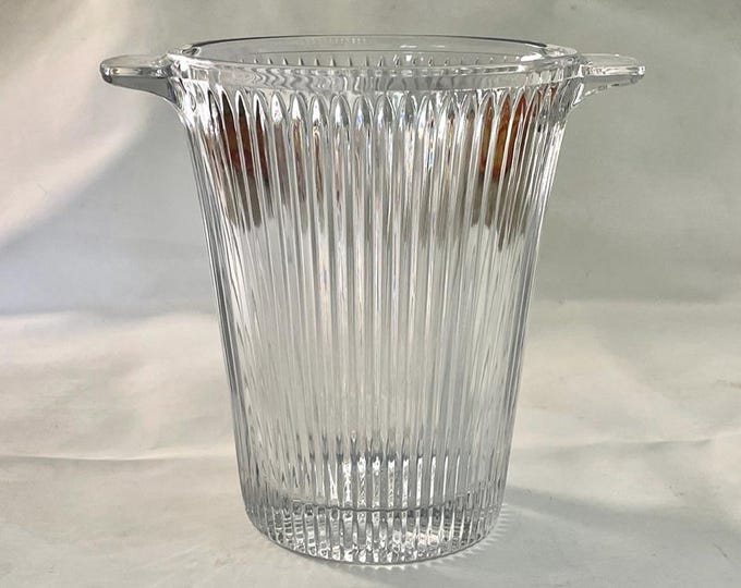 Vintage and Out of Production Diamond Fire Crystal Champagne Bucket by Mikasa