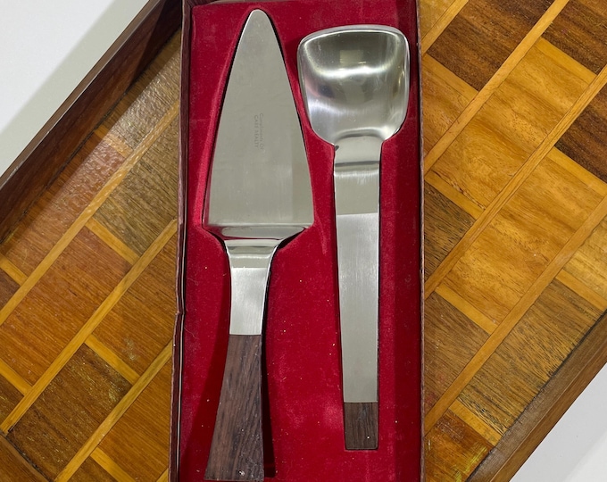 Vintage Mid-Century Modern Burnco Hostess Serving Set