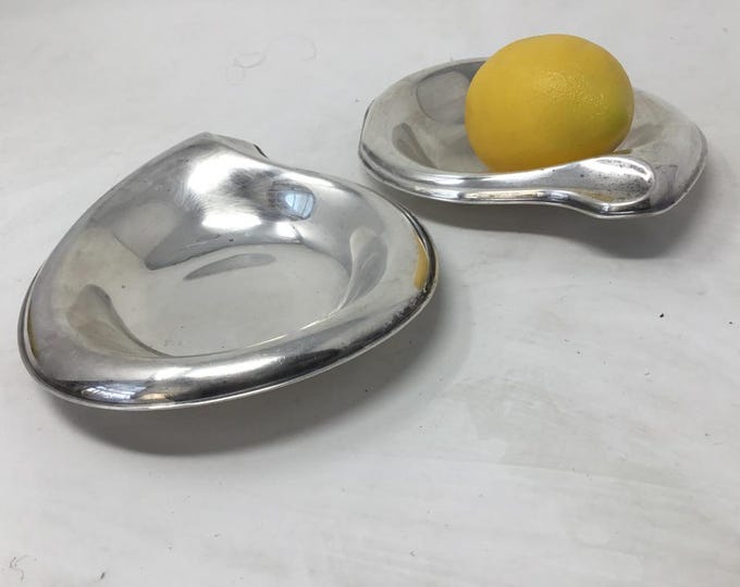 Vintage Rogers Bros. "Flair" Candy Dishes - Pair - Mid-Century Modern Silver Plate