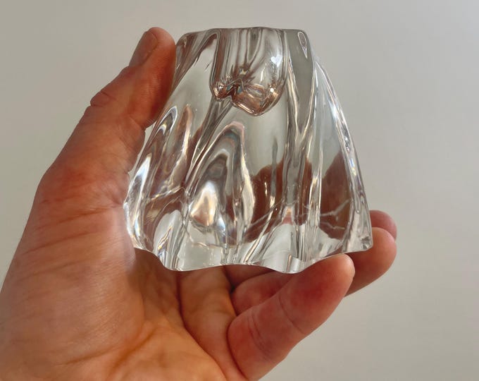 Vintage Baccarat "Oreste" Swirl Crystal Candlestick Holders, Pair