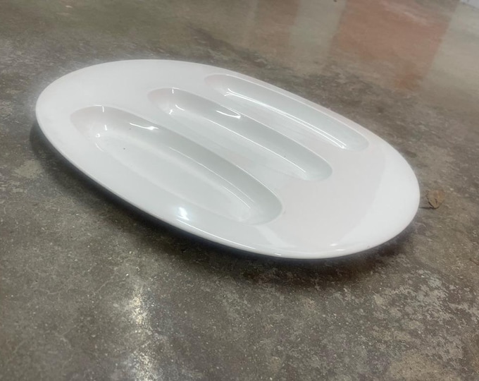 Vintage Villeroy & Boch White Affinity 3 Compartment Serving Plate