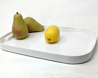 Vintage Inverted Handle Melamine Tray in White by Joseph Joseph, circa 2000