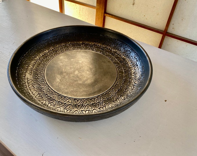 Platinum Ceramic Centerpiece by Aldo Londi for Bitossi, Italy, circa 1960