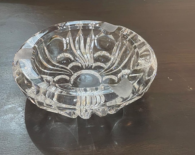 Vintage Cambridge Glass Caprice Crystal Clear Small Ashtray / Trinket Dish #214
