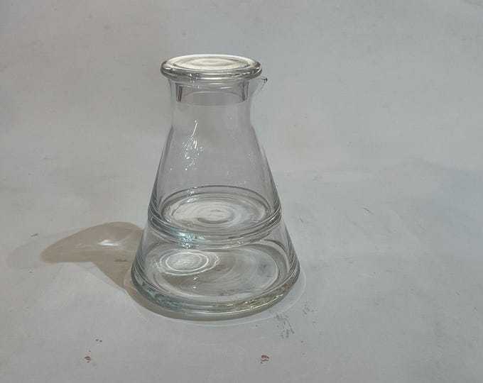 Stacking Glass Sugar and Creamer Set | Laboratory Beaker Style