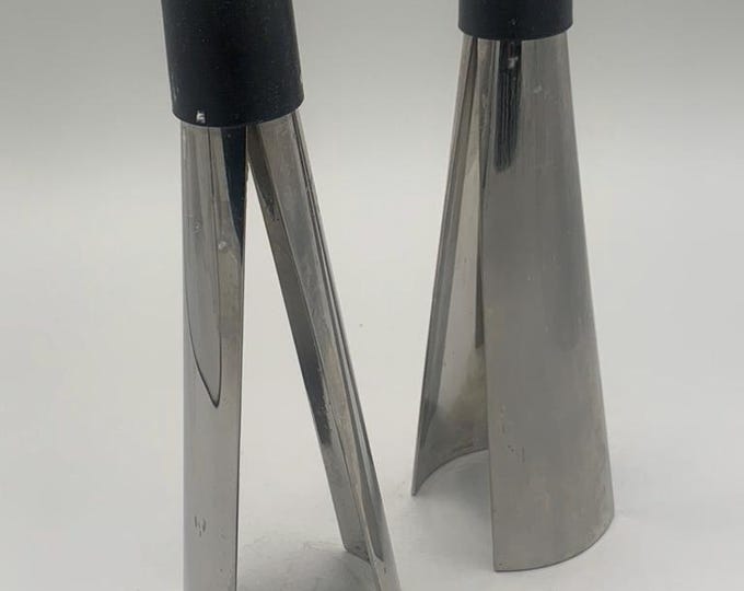 Pair Vintage Bruno Ninaber Candlestick Holders, Delft - Dutch Design, circa 90s