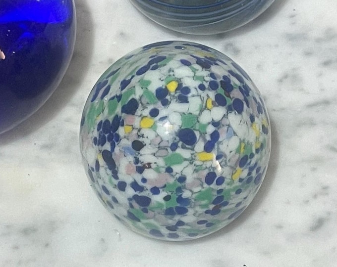 Vintage Confetti Glass Paperweight by Gentile Glass, West Virginia