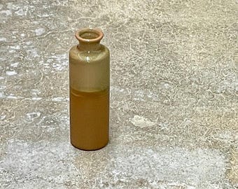 Vintage Unmarked Scheurich Vase | Light Chocolate & Avocado Taupe Glaze | West German Pottery | Mid-Century Modern Art Pottery