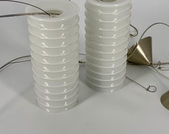 Pair Vintage Modulo S13 Pendant,  Designed by R. Toso, N. Massari & Associati for Leucos, Italy, design 1992