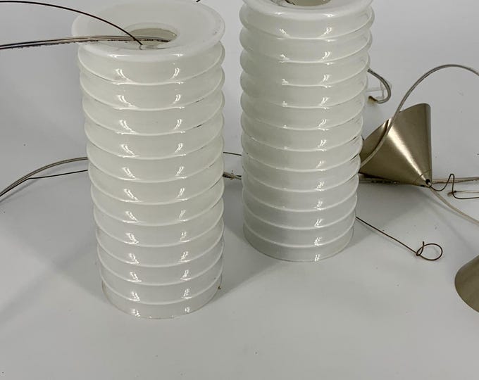 Pair Vintage Modulo S13 Pendant,  Designed by R. Toso, N. Massari & Associati for Leucos, Italy, design 1992