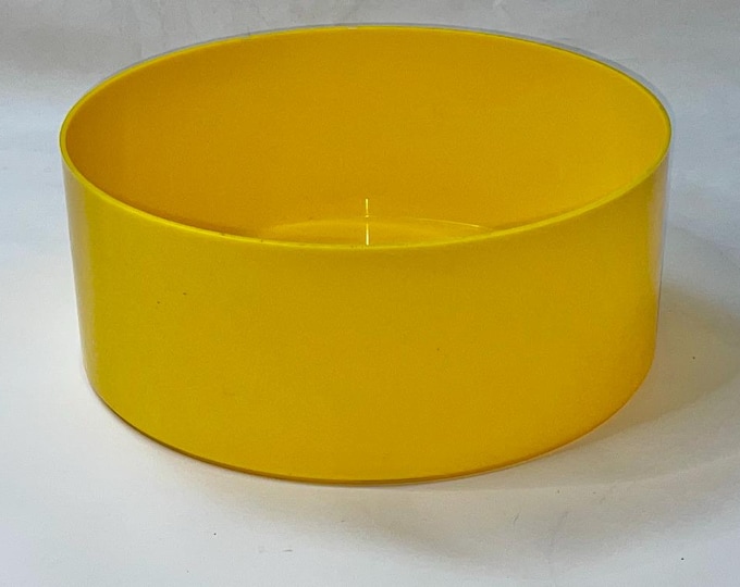 Vintage Space Age Plastic Salad Bowl, Bright Yellow ABS, Finland