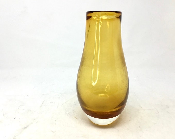 Scandinavian Sommerso Art Glass Vase (Vintage MCM)