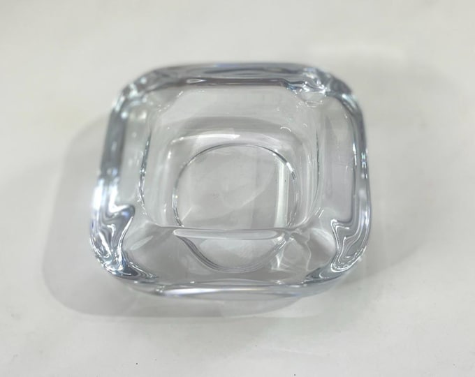 Vintage French Crystal Ashtray Attributed to Art Vannes