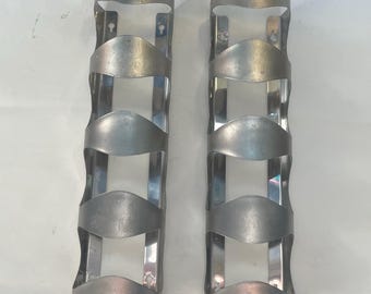 Pair of Vintage IKEA VURM Wine Racks | Discontinued Stainless Steel Wall Mount Wine Holders | Modern Scandinavian Design | Set of 2