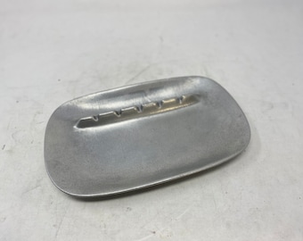 MCM Rectilinear Ashtray, Metal Alloy by Ben Seibel for Jenfred-Ware, USA circa 1950s