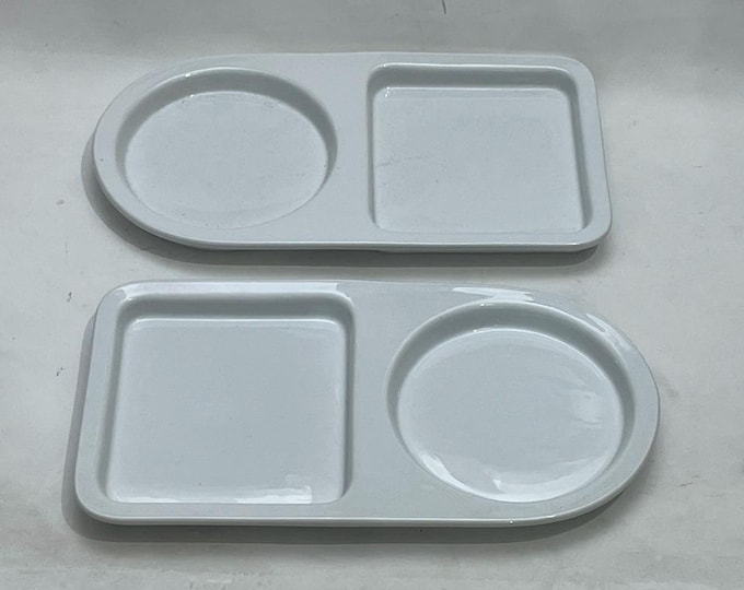 Vintage 1970s BIA Cordon Bleu Porcelain Soup & Sandwich Plates - Set of 2 - Durable!
