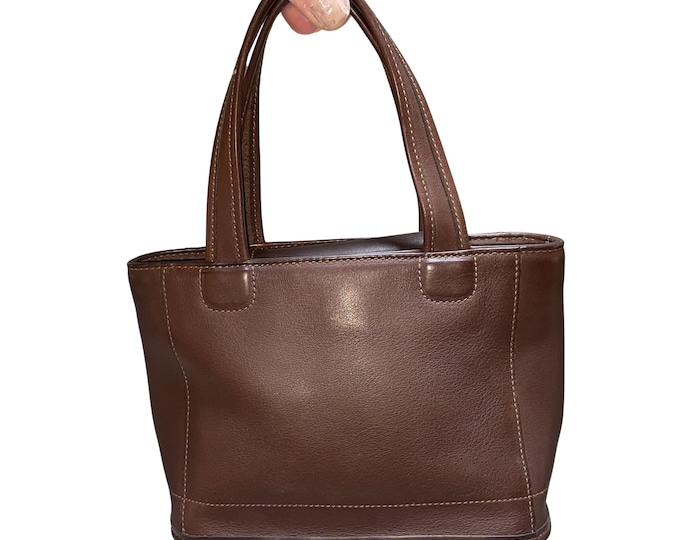 Vintage Coach Mini Bleecker Tote - Brown Leather - Handcrafted - Magnetic Closure - Excellent Condition