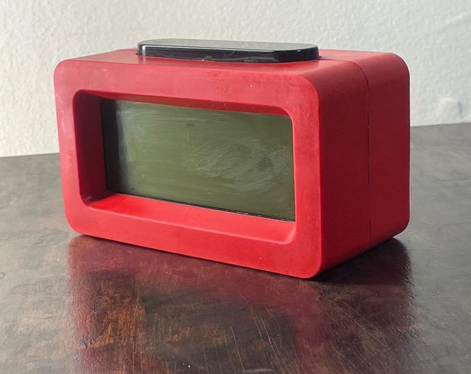 Vintage IKEA Slabang Alarm Clock with Recordable Message - Red & Black -  Unique Wake-Up Call