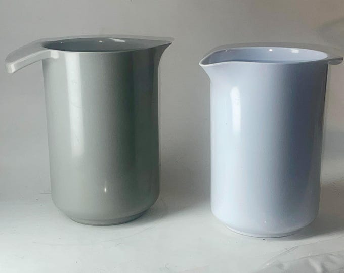 Duo of Mid-Century Melamine Kitchen Pitchers – Rosti (Denmark) & Copco