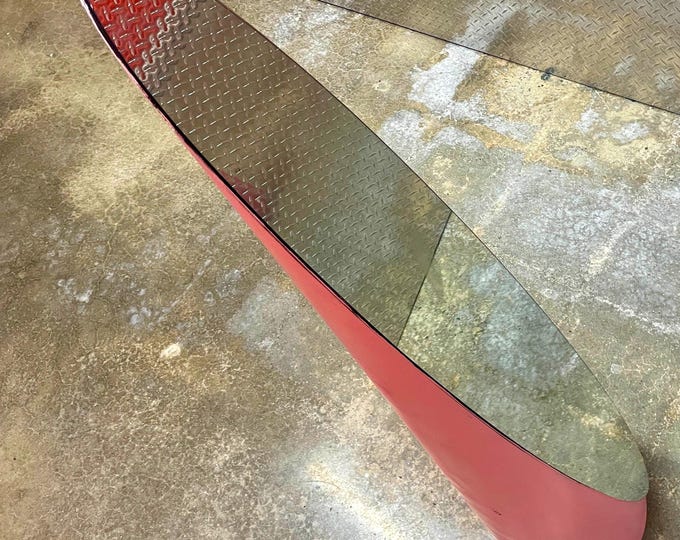Vintage, Post-modern Full Length "Lipstick" Floor Mirror  in Pink, circa 1984
