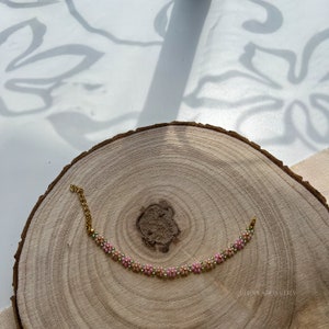 Handmade pearl bracelet in model “FLEUR”//flower bracelet//Miyuki pearl bracelet//colorful pearl bracelet