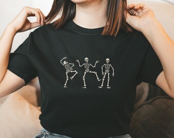 Dancing Skeletons T-shirt, halloween shirts, skeleton shirts, skull shirt, halloween lover shirt, funny halloween shirt, halloween tee