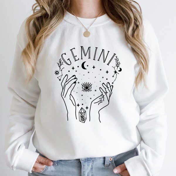 Gemini Sweatshirt, Horoscope sweatshirt, Gemini gift, Zodiac sweatshirt, Constellation shirt, Hippie shirt, Zodiac shirt, Zodi