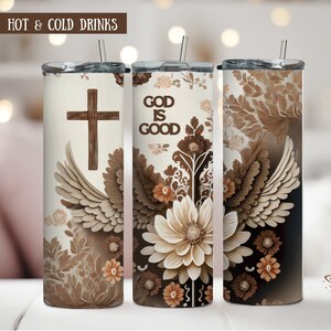 God Is Good Tumbler: Christian Travel Mug, Bible Verse Gift