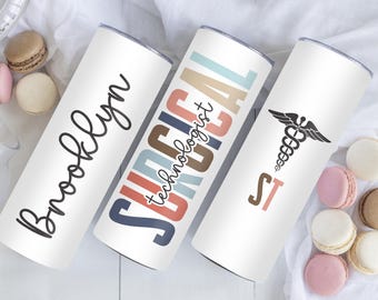 Personalized Surgical Tech Tumbler | Custom Insulated Stainless Steel OR Nurse Gift | Surgical Nurse Mug, Operating Room, Graduation Gift