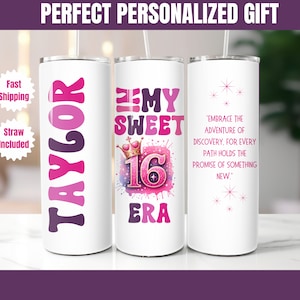 Sweet 16 Tumbler: Personalized Birthday Gift for Teen Girl