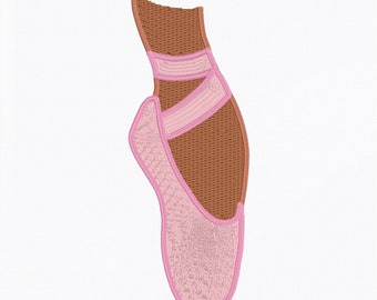 Ballet Shoe Machine Embroidery Design