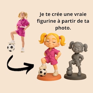 Personalisierte Figur Ihres Kindes im Cartoon-Stil, 3D-gedruckt von einem Foto – Einzigartiges und handgemachtes Geschenk